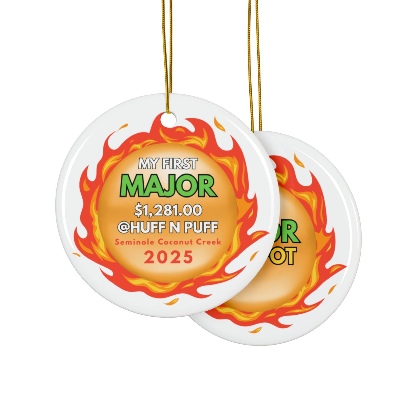 Customizable, My First "MAJOR" Ceramic Ornament - Casino Game Keepsake