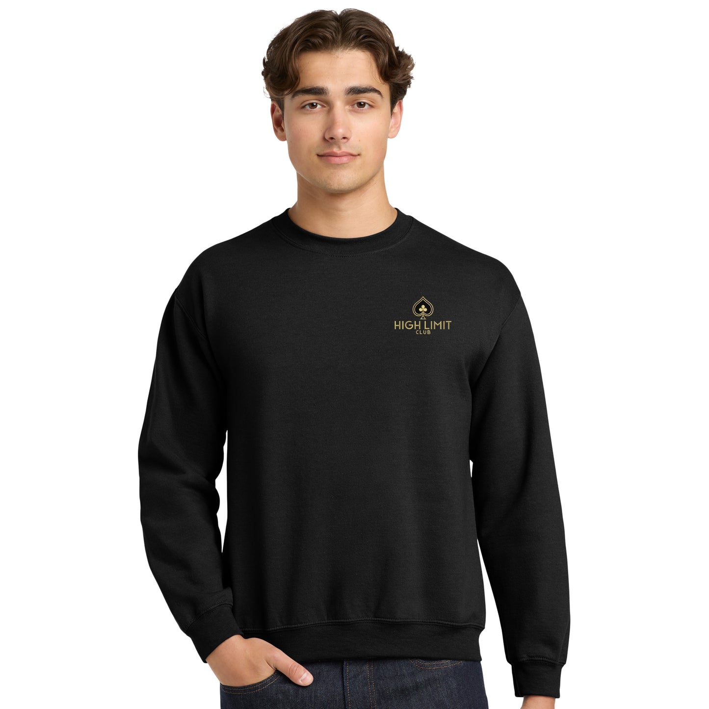 High Limit Club, Heavy Blend Crewneck Sweatshirt - Black