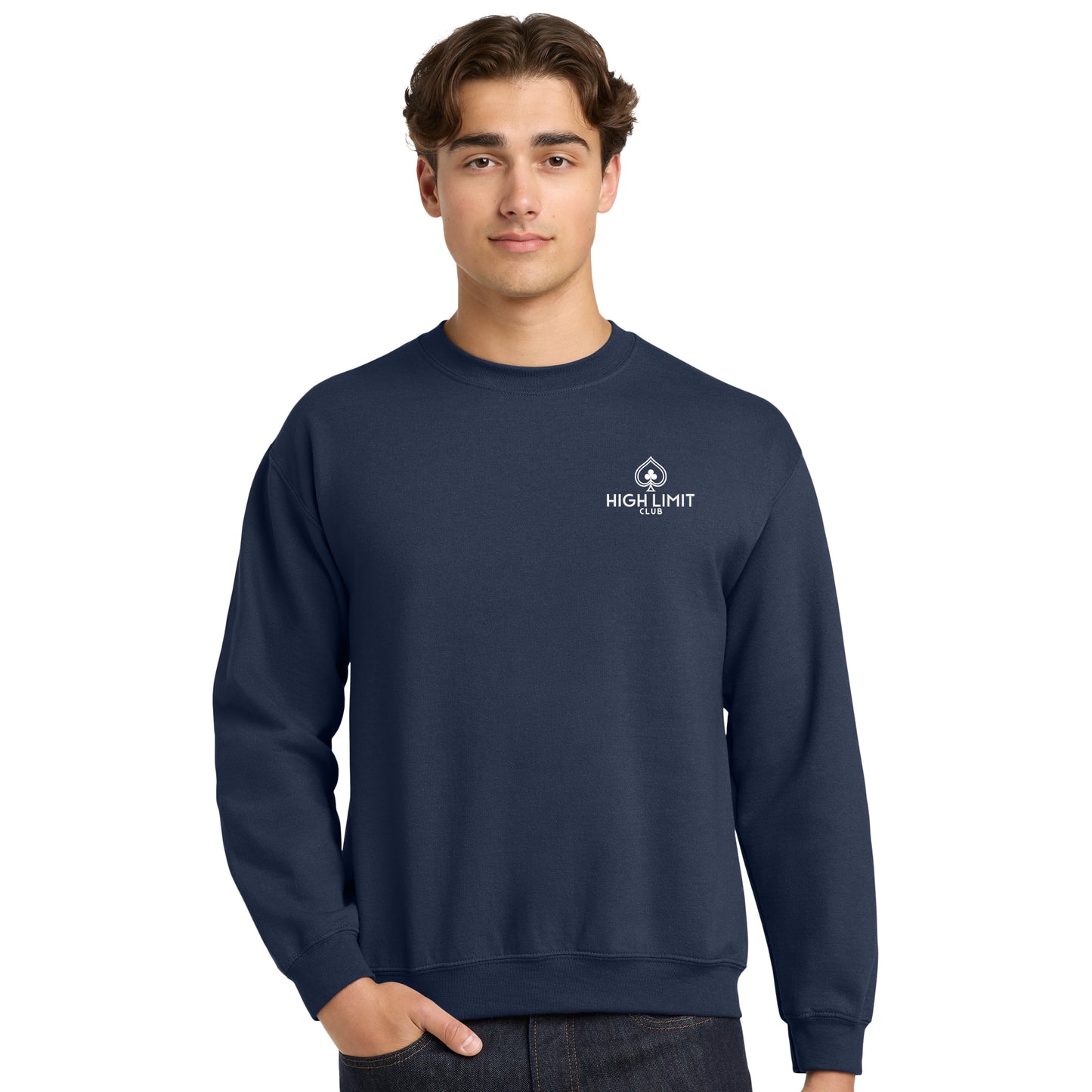 High Limit Club, Heavy Blend Crewneck Sweatshirt - Navy