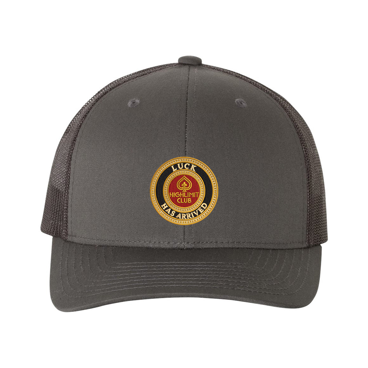 Luck Has Arrived, Retro Trucker Cap - Grey