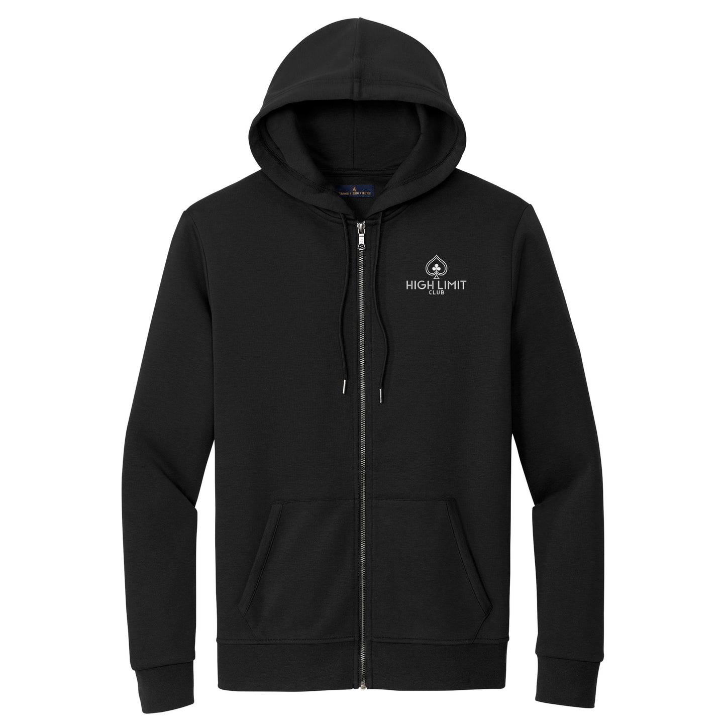 High Limit Club, Double-Knit Full-Zip Hoodie_Black