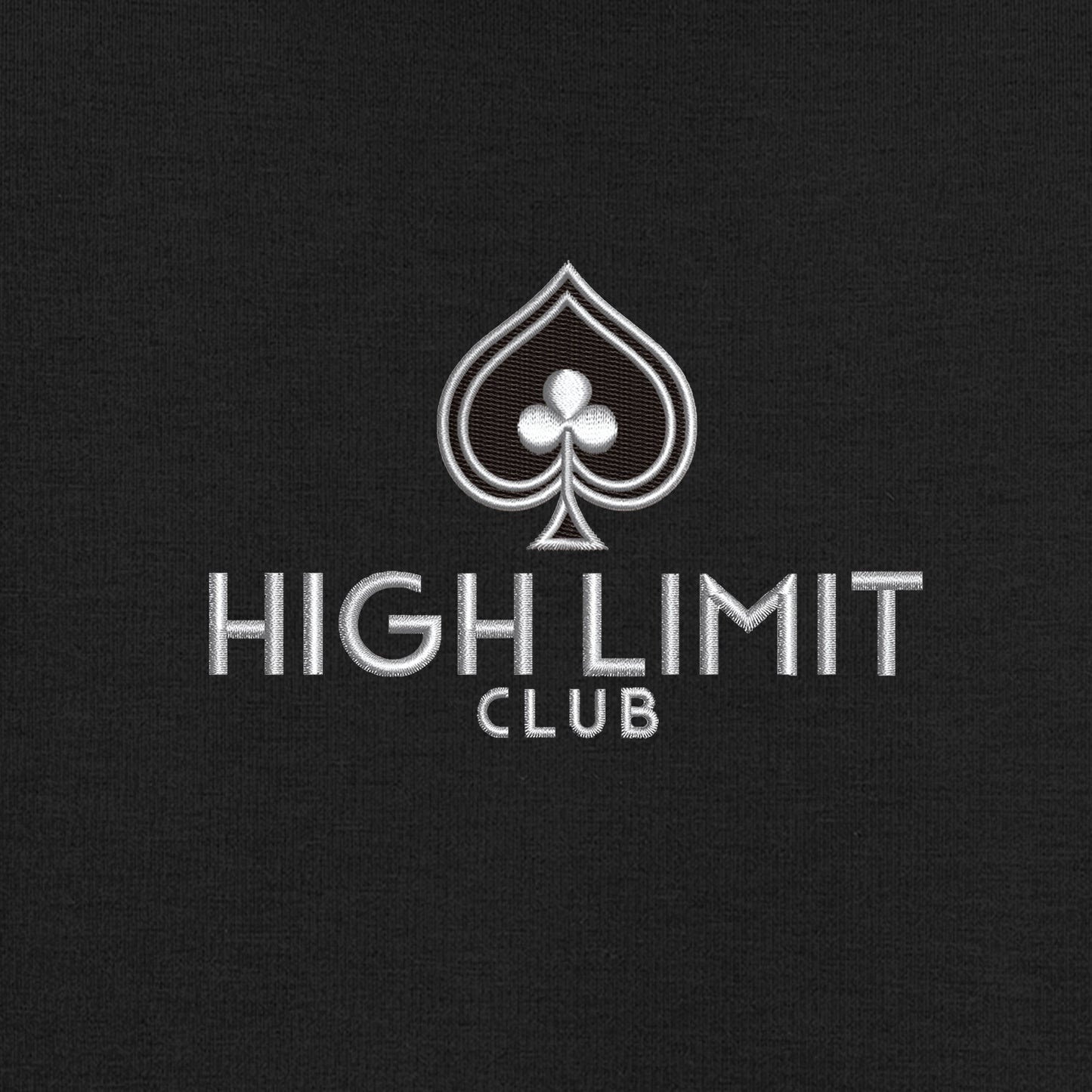 High Limit Club, Double-Knit Full-Zip Hoodie_Black