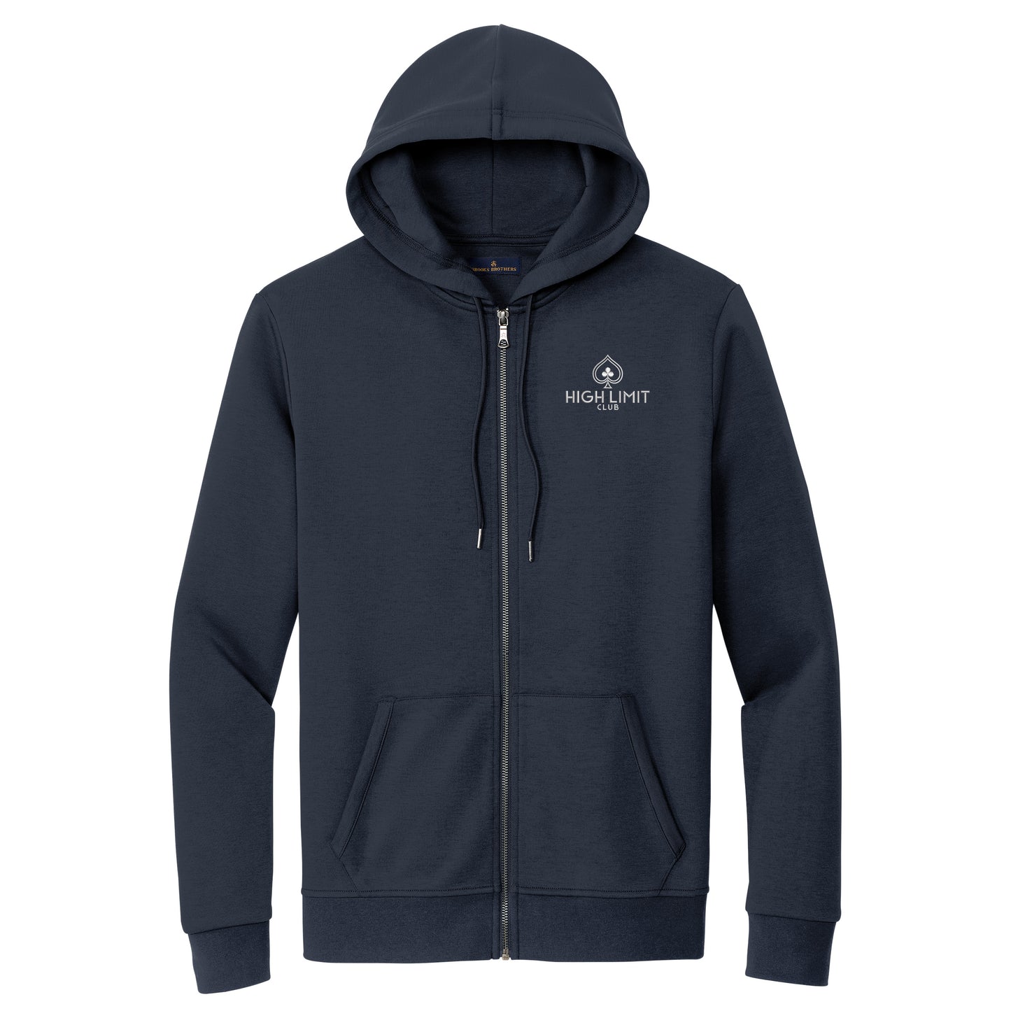 High Limit Club, Double-Knit Full-Zip Hoodie_Navy