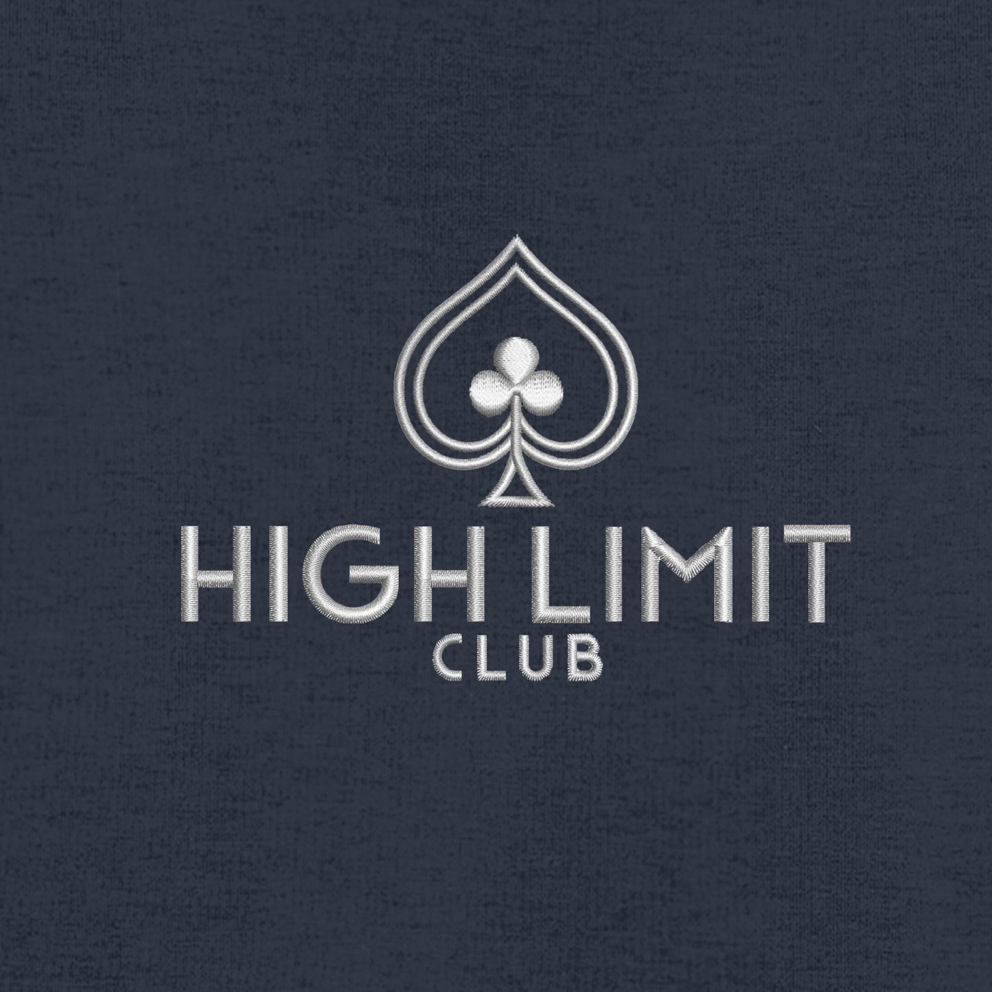 High Limit Club, Double-Knit Full-Zip Hoodie_Navy