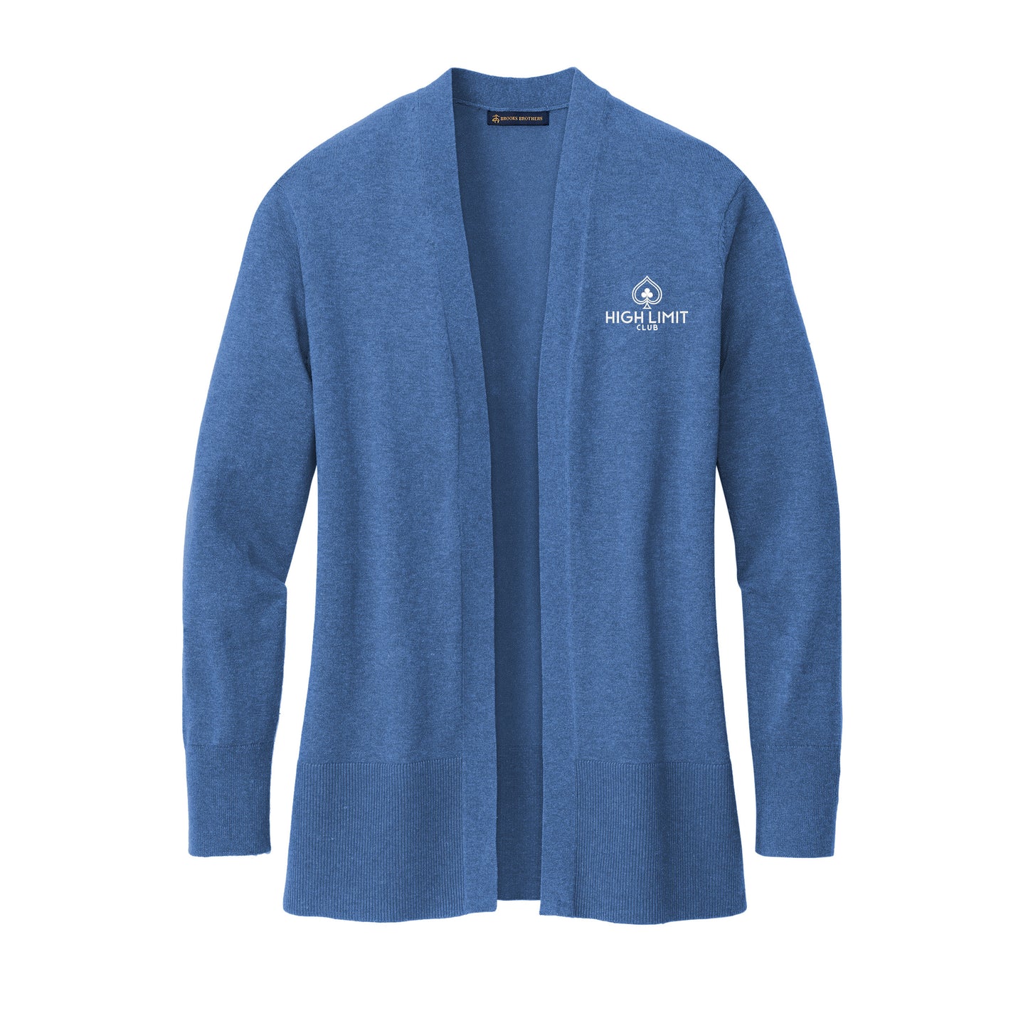 High Limit Club, Women’s Cotton Stretch Long Cardigan Sweater - Blue