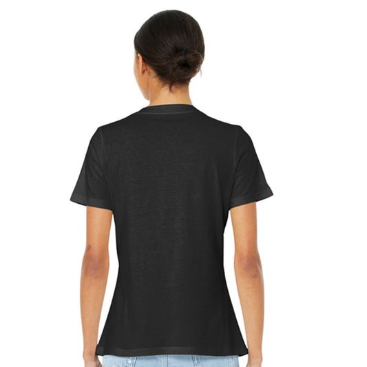 High Limit Club, BELLA+CANVAS® Women’s Relaxed Jersey Short Sleeve V-Neck Tee - Black