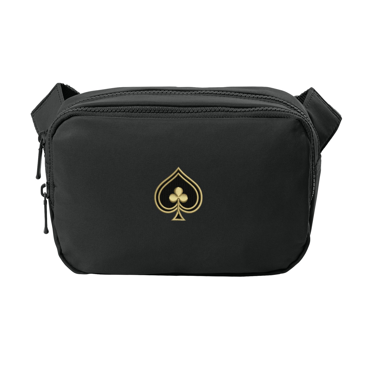 High Limit Club, Spade, Matte Dual-Compartment Crossbody - Black