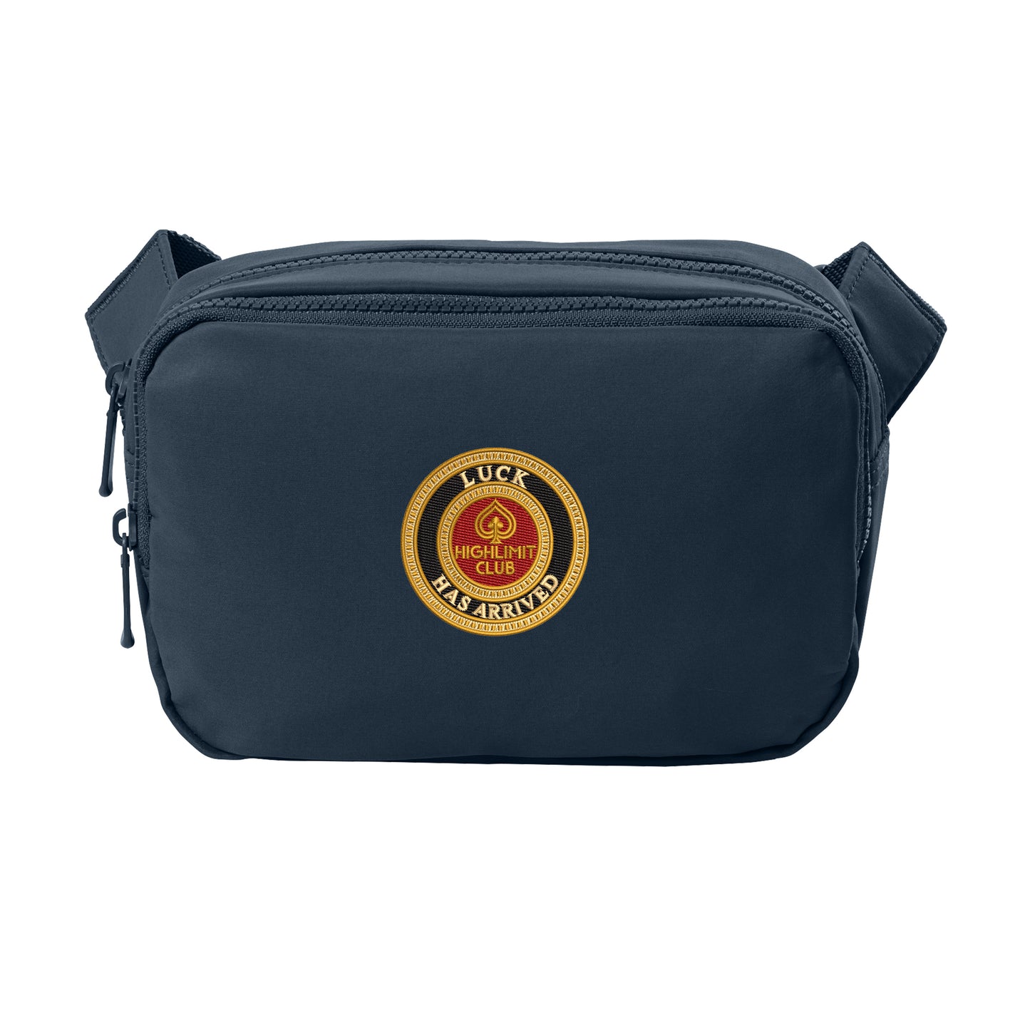 High Limit Club, Luck Has Arrived, Matte Dual-Compartment Crossbody - Navy
