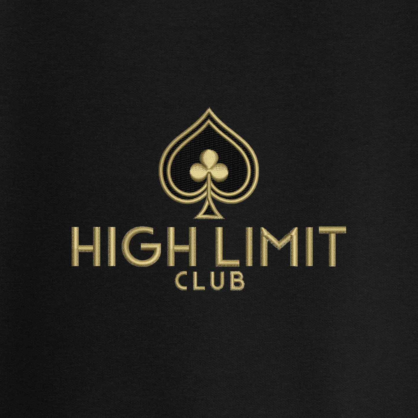 High Limit Club, Heavyweight Fleece Crew - Black