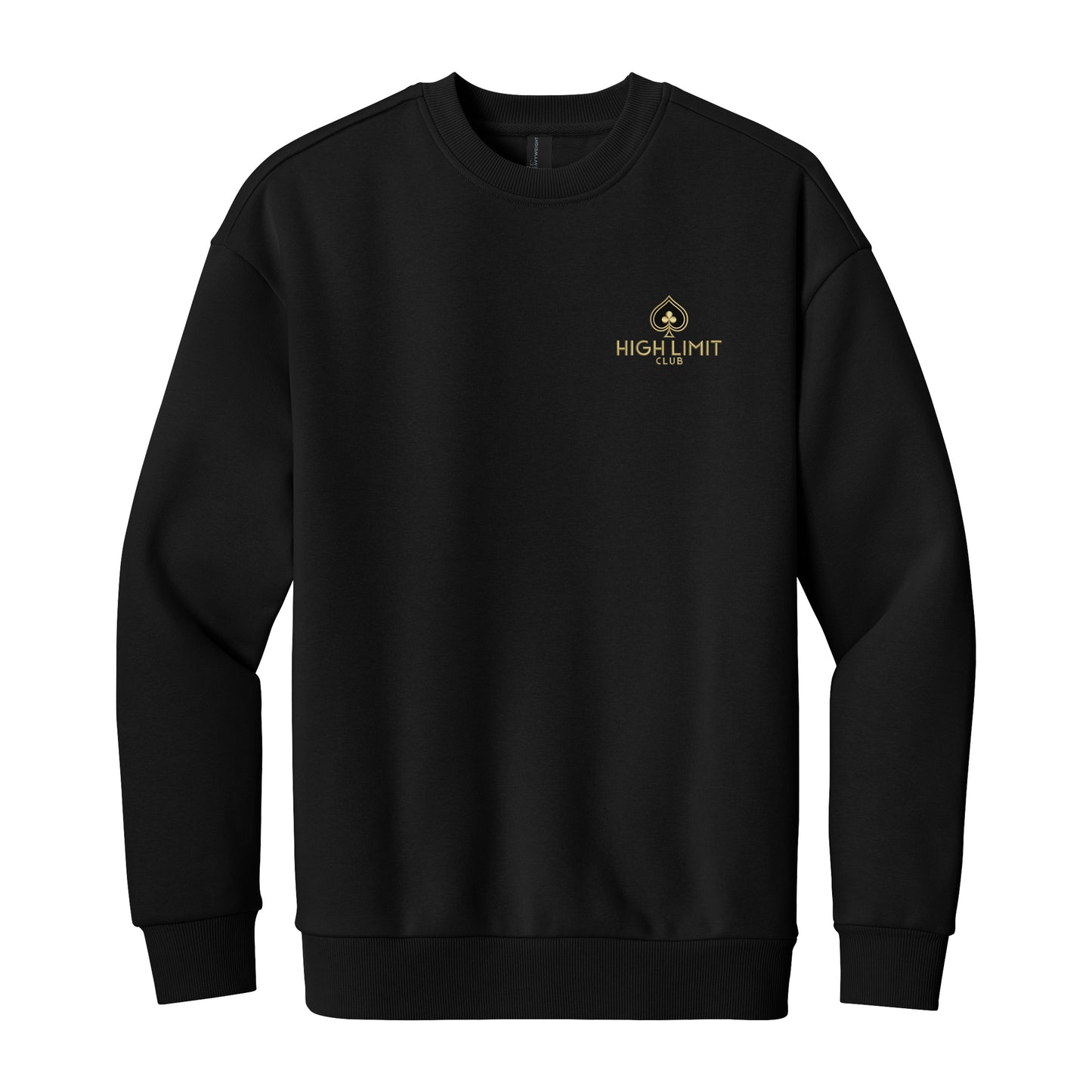 High Limit Club, Heavyweight Fleece Crew - Black