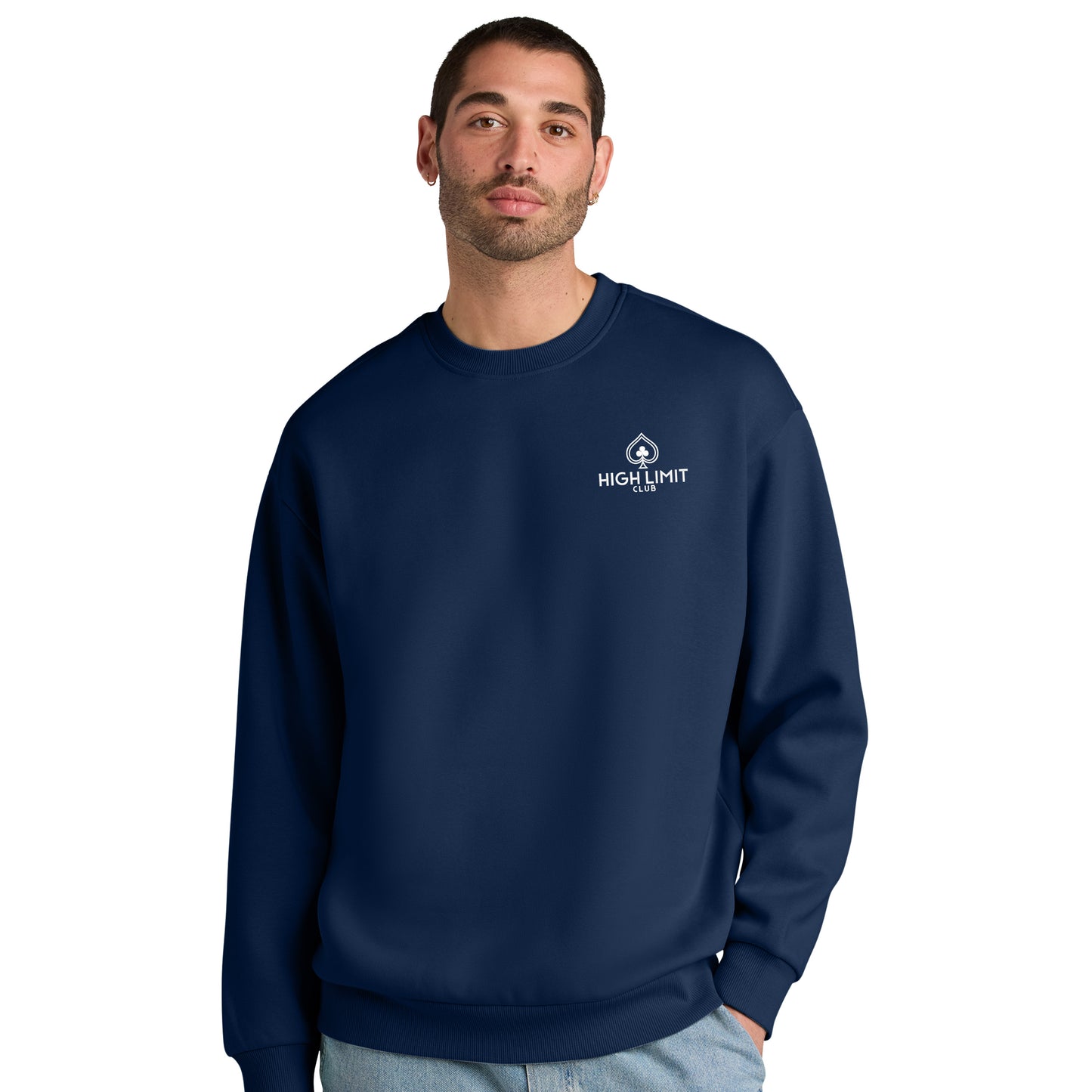 High Limit Club, Heavyweight Fleece Crew - Dark Royal