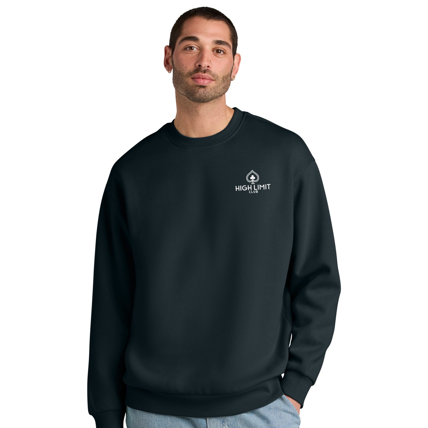 High Limit Club, Heavyweight Fleece Crew - Navy