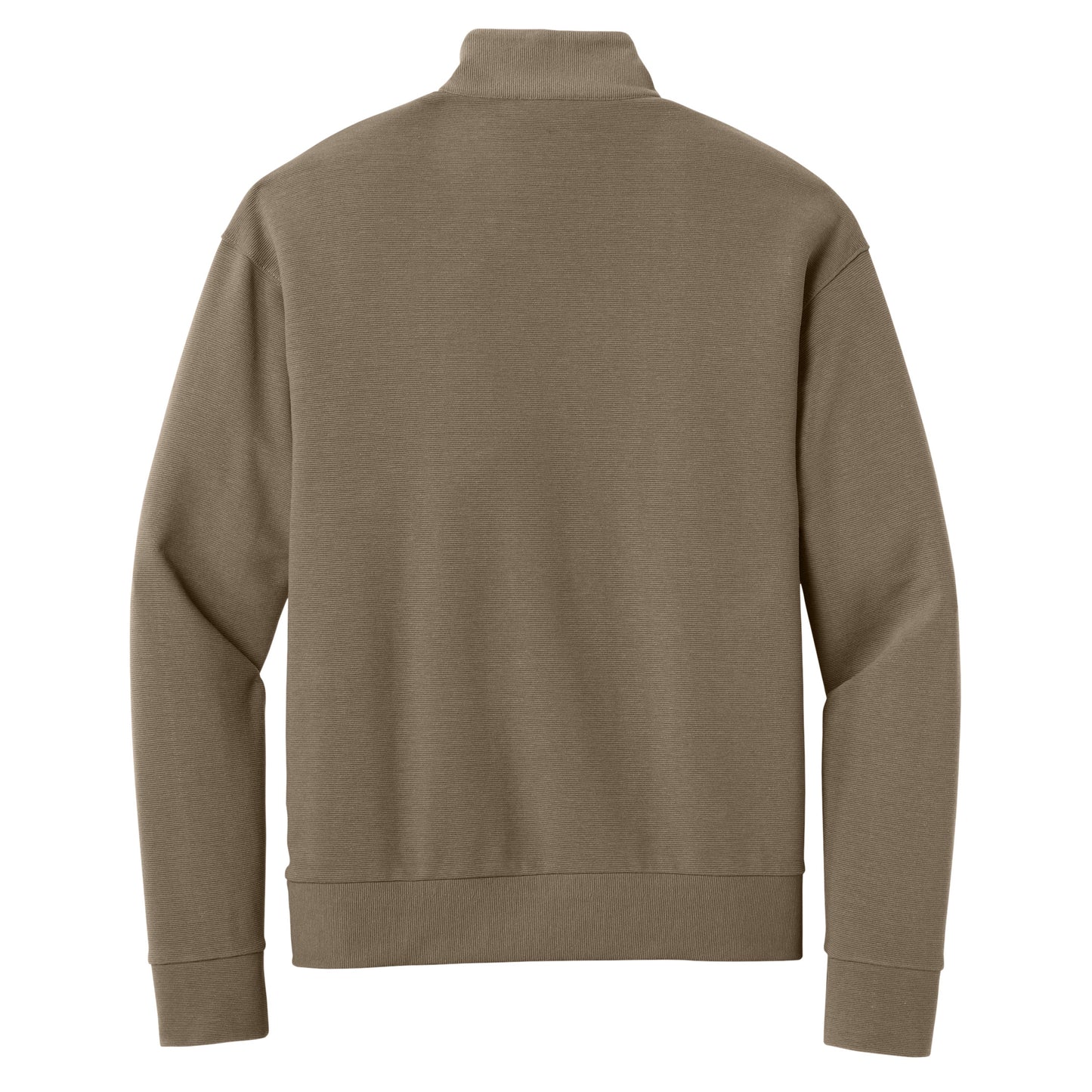 High Limit Club, Linear Texture 1/4-Zip Sweater- taupe