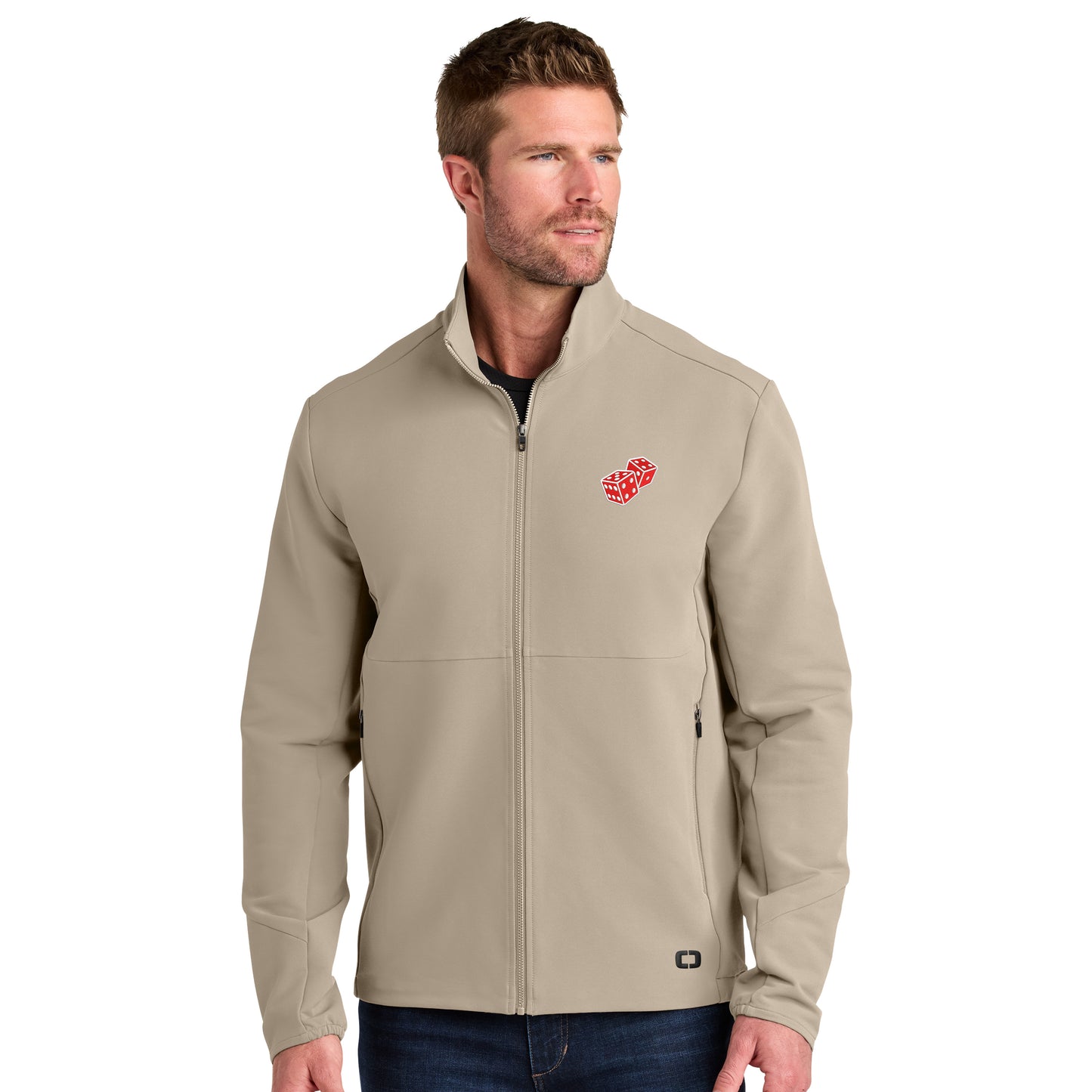High Limit Club, Dice, Soft Shell Jacket - Beige