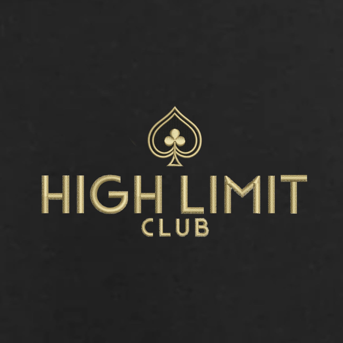 High Limit Club, Embroidered High Limit Club Logo, Black Midweight Supima® T-Shirt