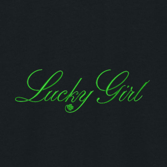 High Limit Club, Embroidered Lucky Girl Script, Stanley/Stella Unisex Cruiser 2.0 Hooded Sweatshirt