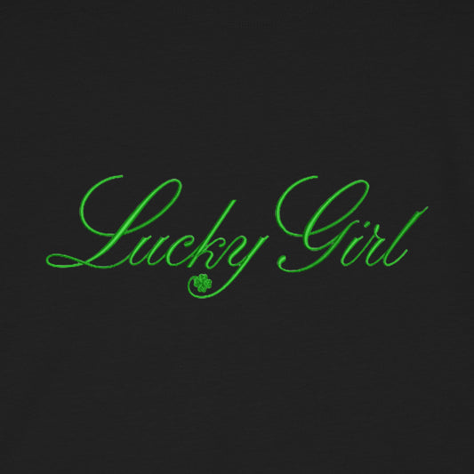 High Limit Club, Embroidered Lucky Girl Script, Stanley/Stella Unisex Changer 2.0 Crewneck Sweatshirt