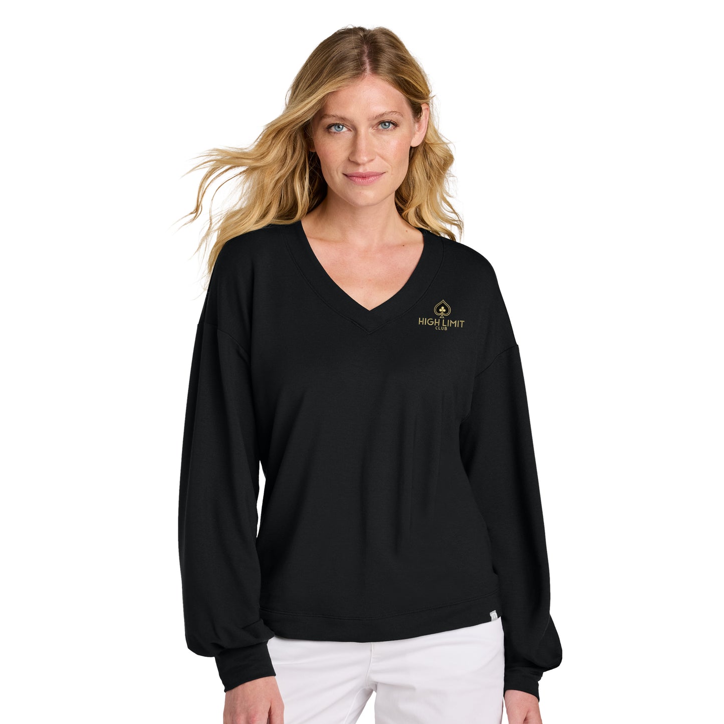 High Limit Club, Women’s Long Weekend V-Neck - Black