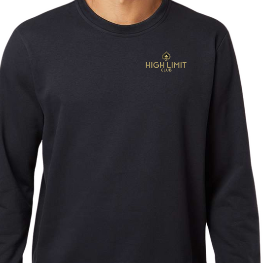 High Limit Club, Embroidered Hand Pay Sweatshirt, Adidas Crew Neck Pullover