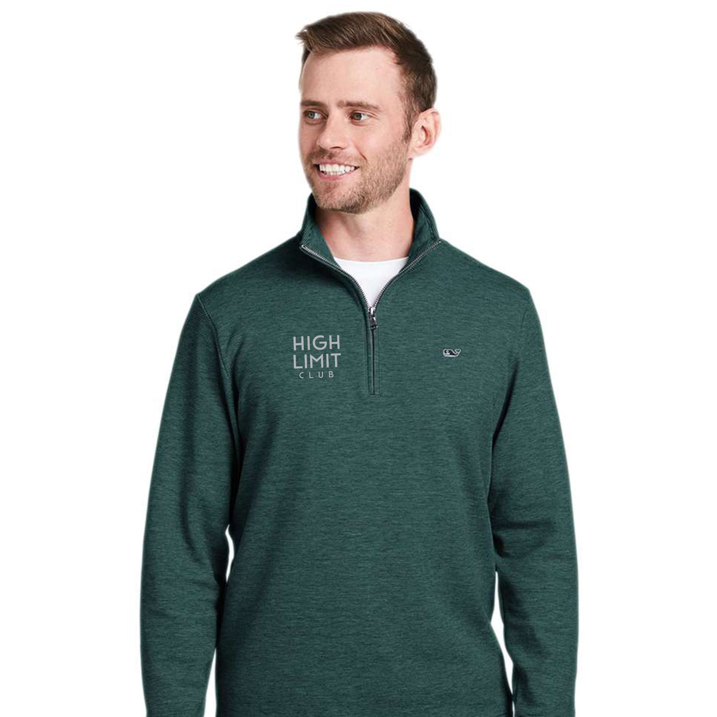 High Limit Club, Raised HLC Logo, Vineyard Vines Men's Saltwater Quarter-Zip Pullover