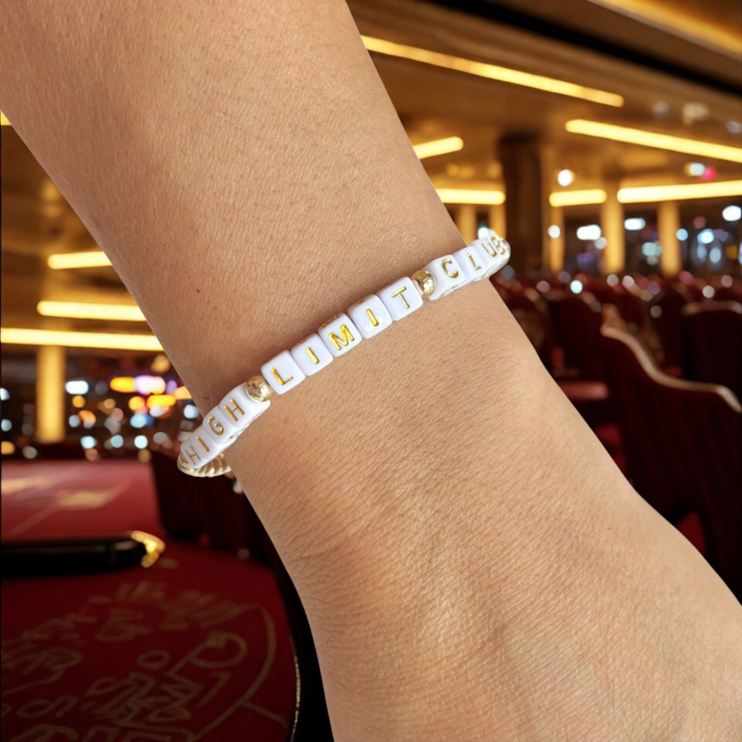 High Limit Club, Lucky Bracelet, with Gold Beads