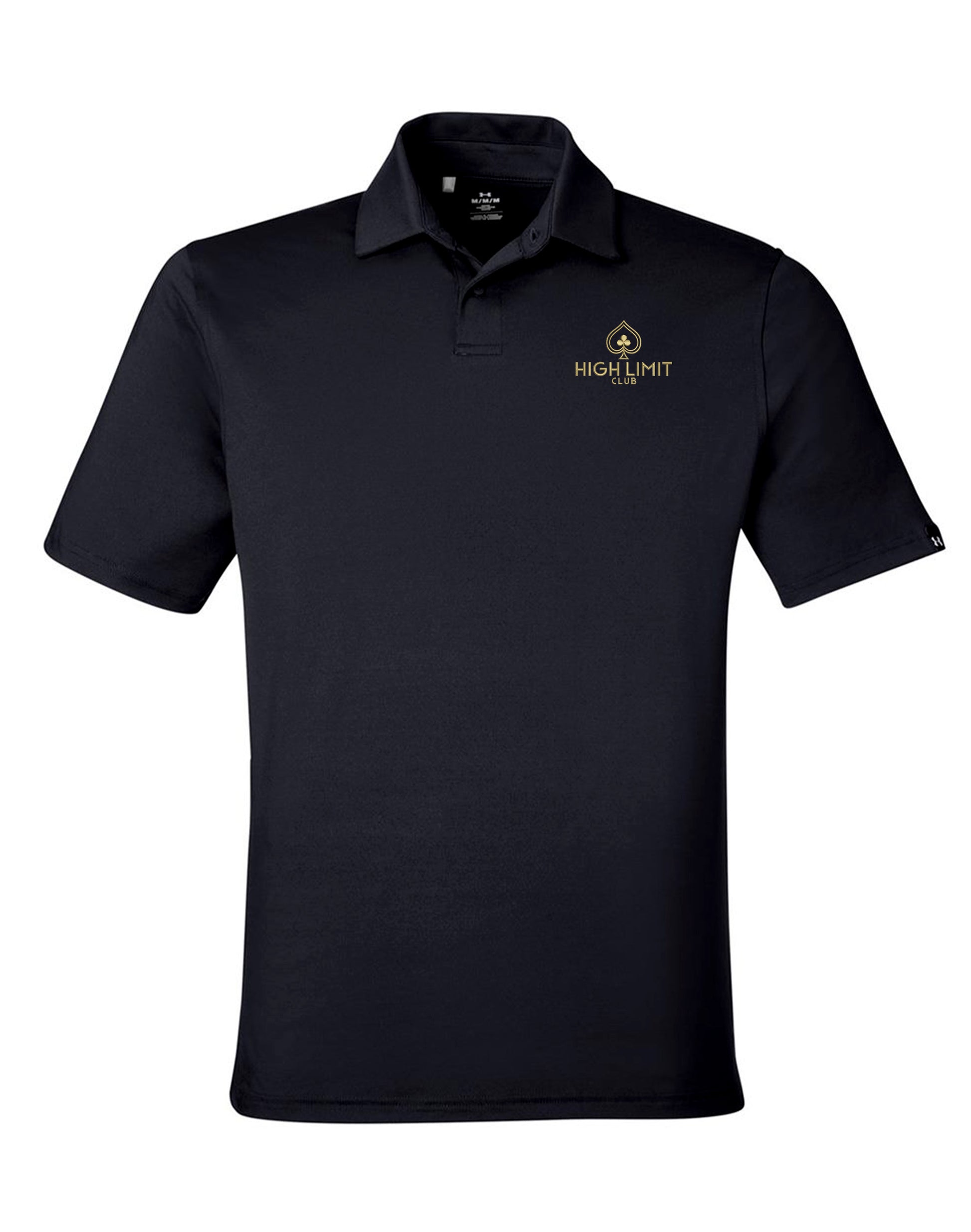 High Limit Club, Under Armour, Men's Recycled Polo Shirt- black