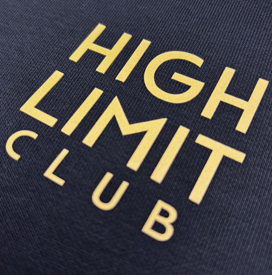 High Limit Club, Gold Stack Logo, 3D Effect, Under Armour, Men's Recycled Polo Shirt - Black