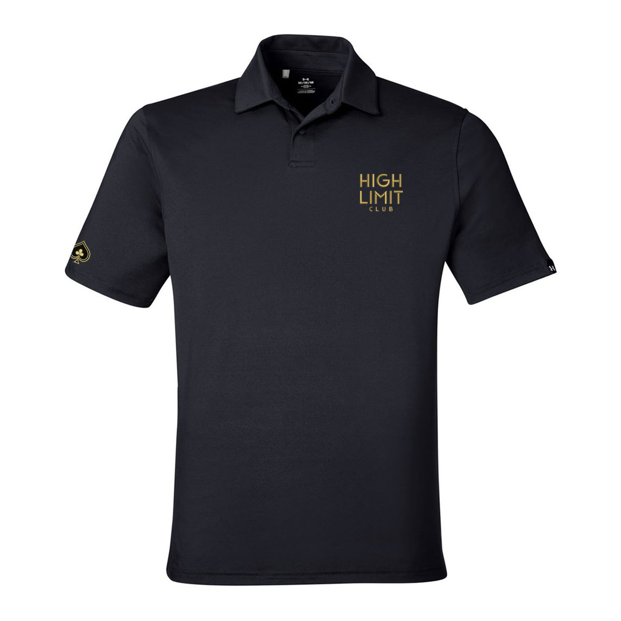 High Limit Club, Stack Logo, Under Armour, Men's Recycled Polo Shirt - Black