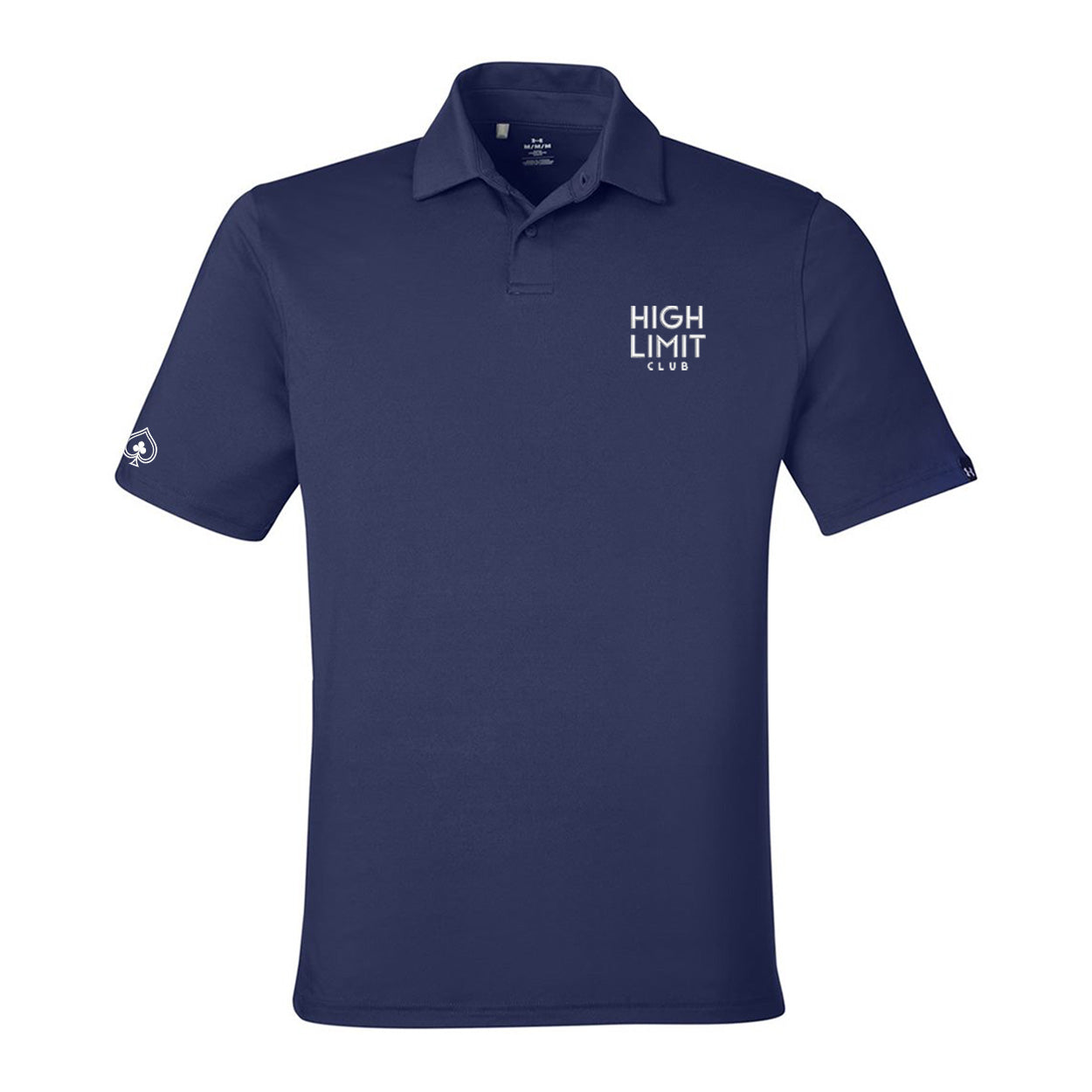 High Limit Club, Stack Logo, Under Armour, Men's Recycled Polo Shirt - Navy