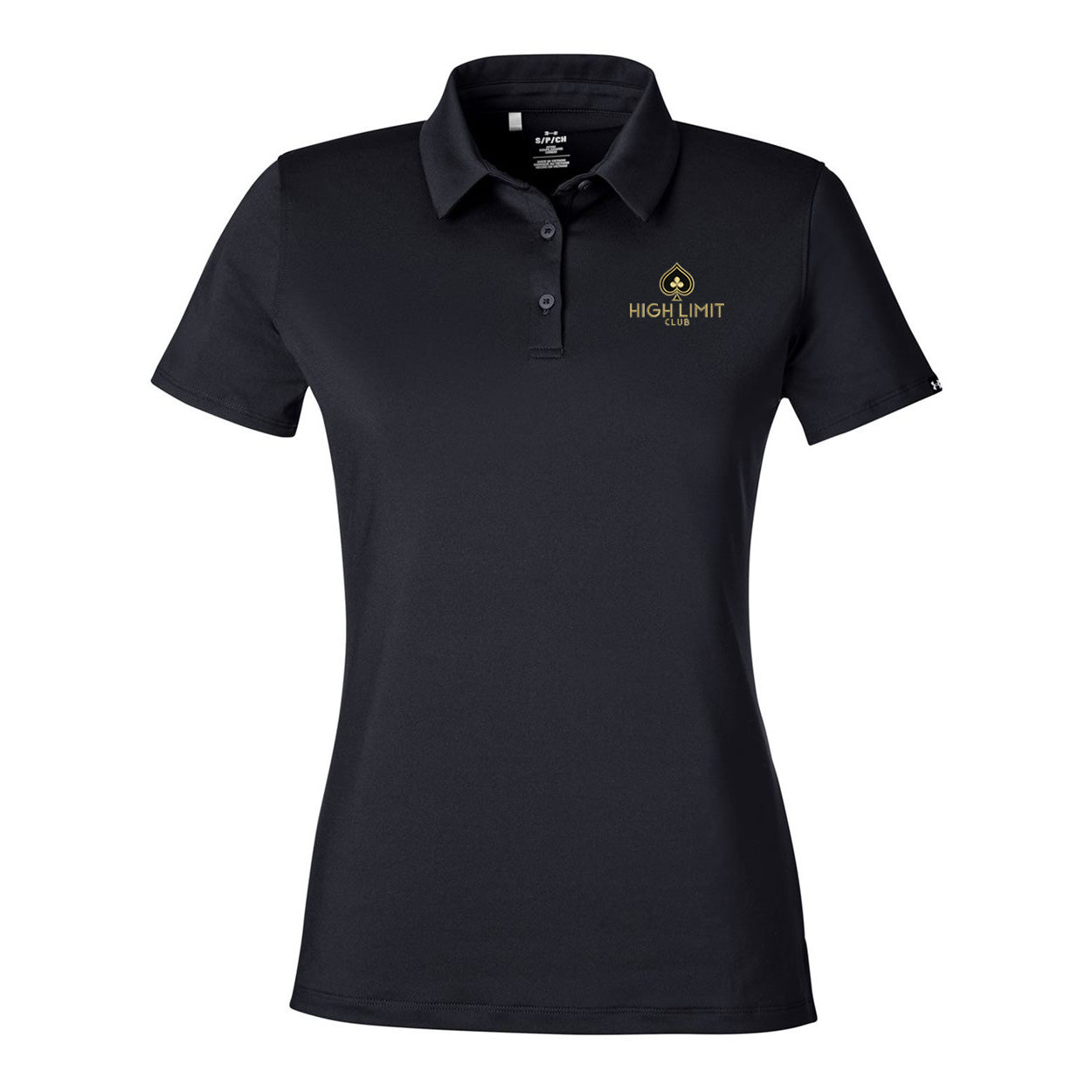 High Limit Club, Under Armour, Women's Recycled Polo - Black