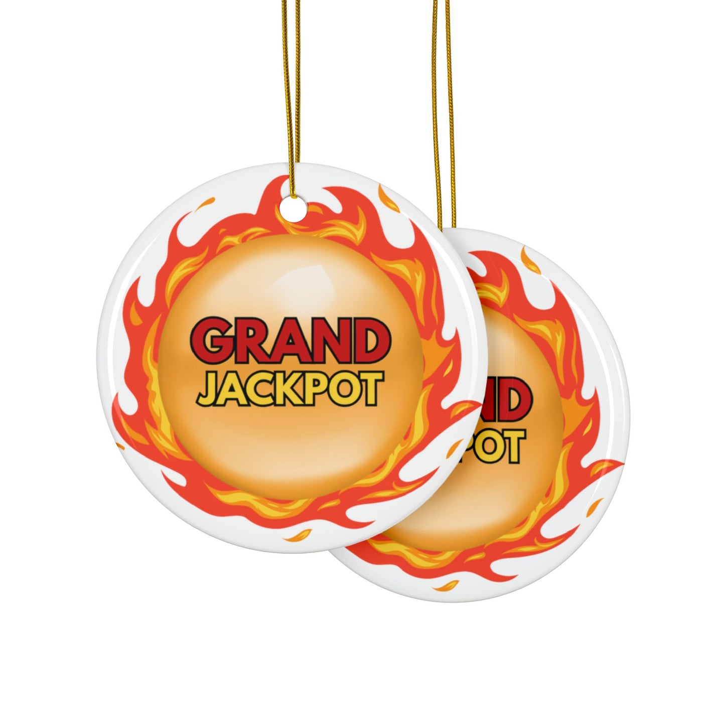 "GRAND" Jackpot Ceramic Ornament — (1pc, 3pc, 5pc, 10pc)