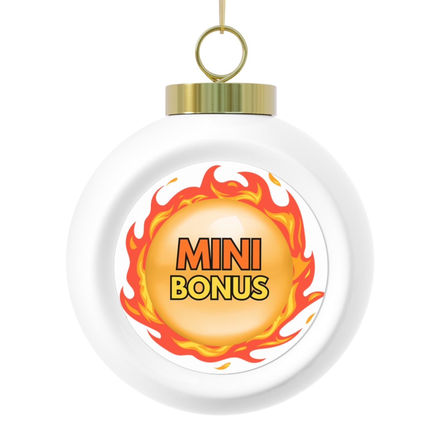 "MINI" Bonus, Christmas Ball Ornament — Festive Casino-Themed Holiday Tree Decoration