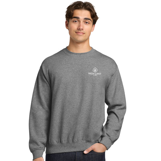 High Limit Club, Heavy Blend Crewneck Sweatshirt - Grey