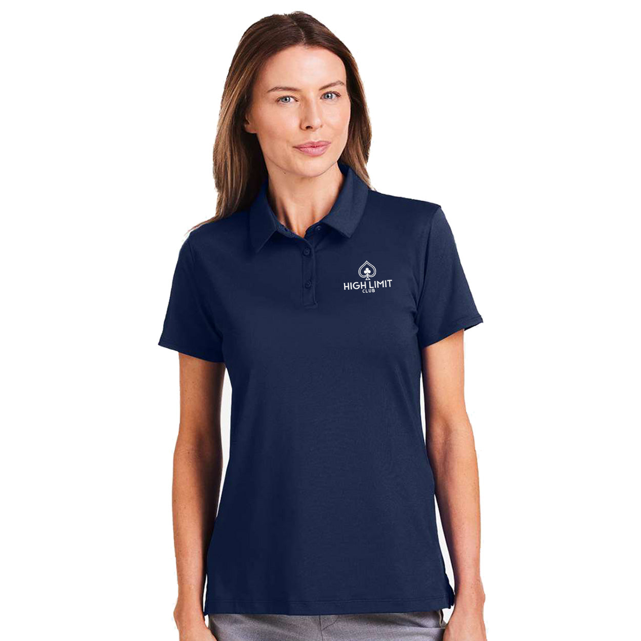 High Limit Club, Under Armour, Women's Recycled Polo - Navy