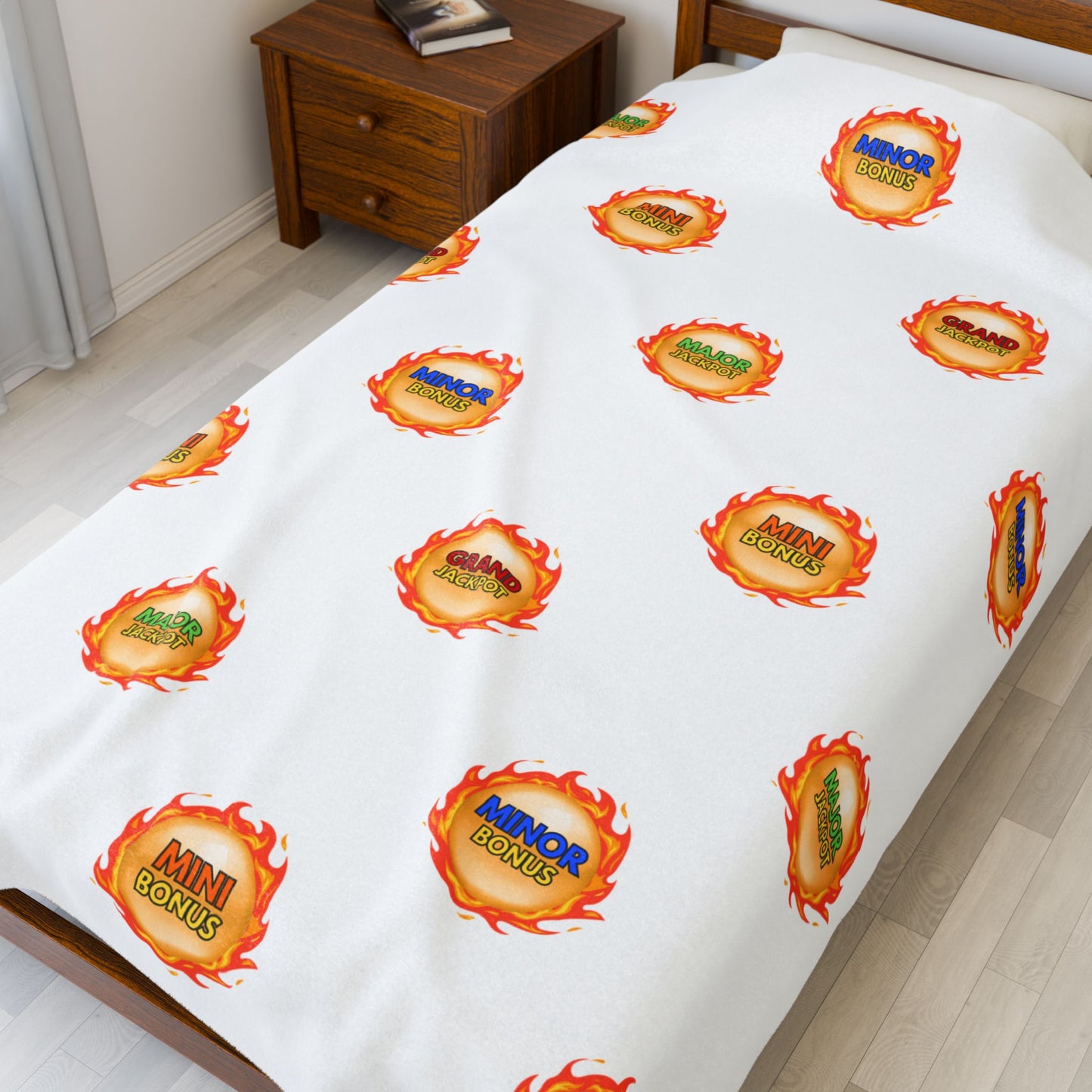 "Grand, Major, Minor, Mini", Dragon Fireball - Velveteen Plush Blanket