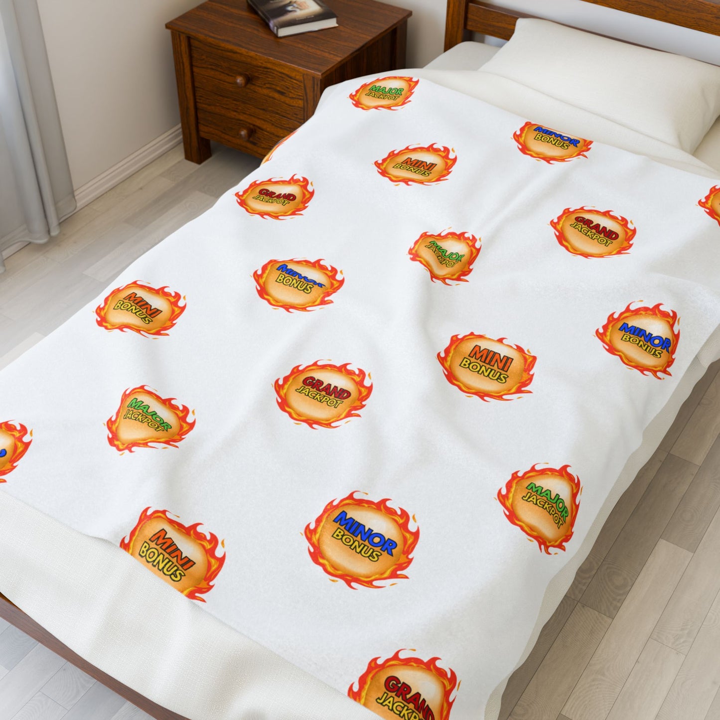 "Grand, Major, Minor, Mini", Dragon Fireball - Velveteen Plush Blanket