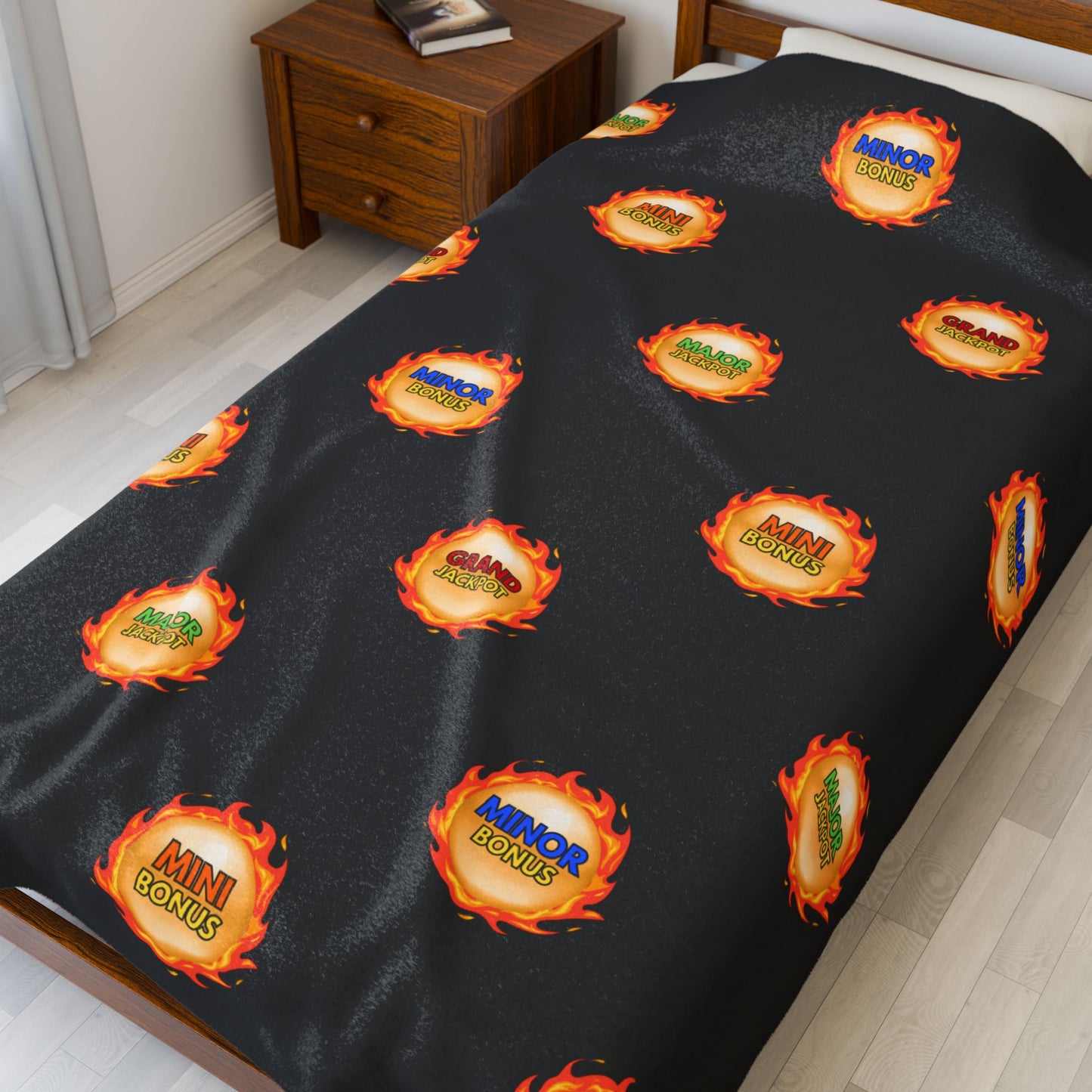 "Grand, Major, Minor, Mini", Dragon Fireball - Velveteen Plush Blanket