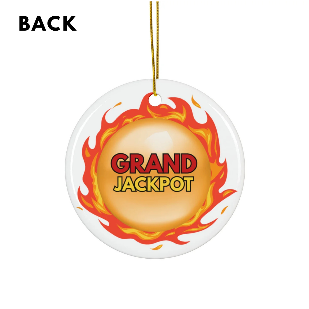 Customizable, My First "GRAND" Ceramic Ornament - Casino Game Keepsake