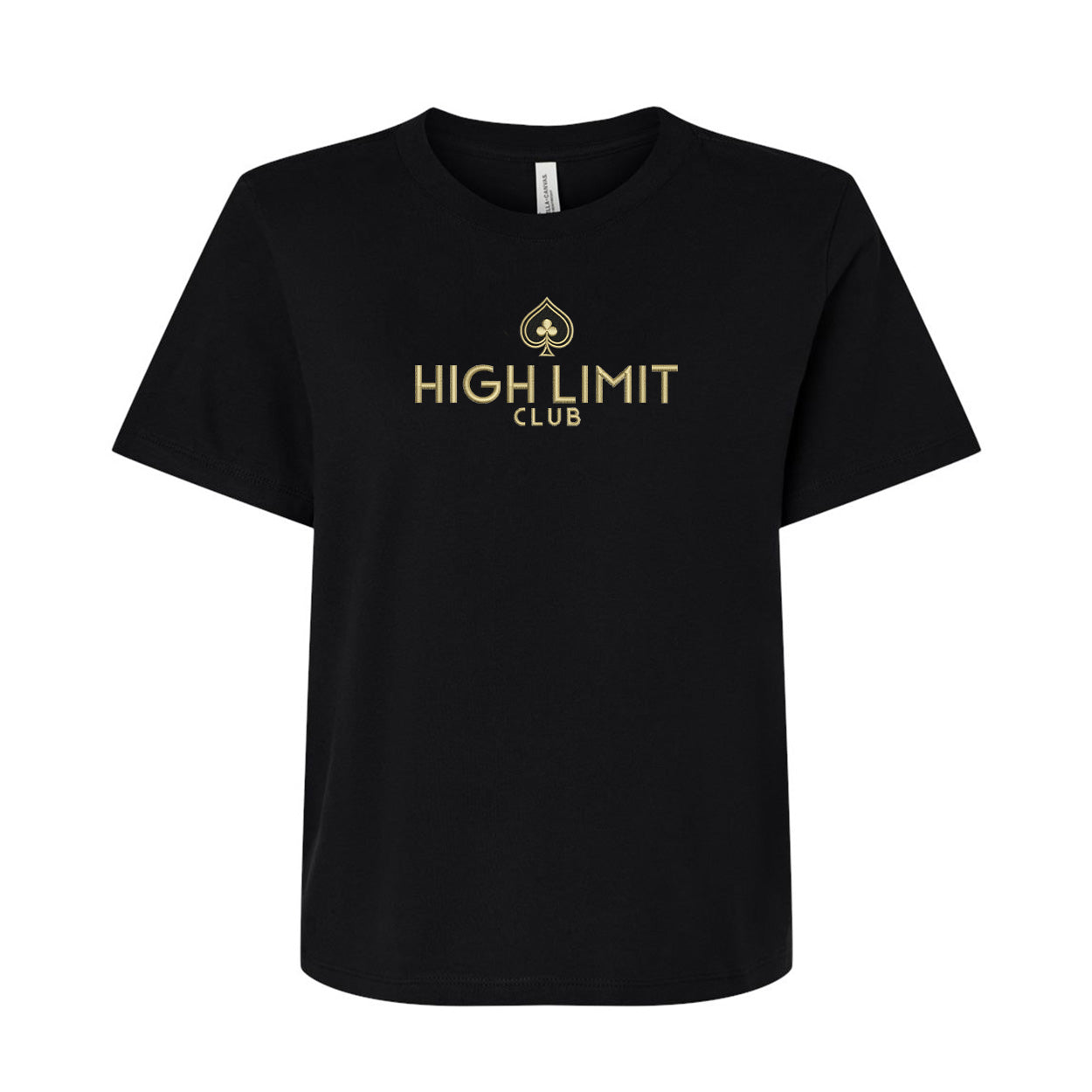 High Limit Club, Embroidered High Limit Club Logo, Women's 6 oz Heavyweight T-Shirt