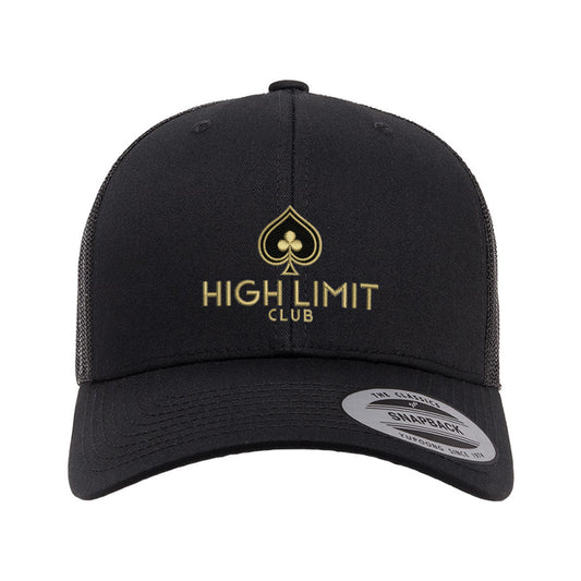 High Limit Club, Retro Trucker Cap - Black