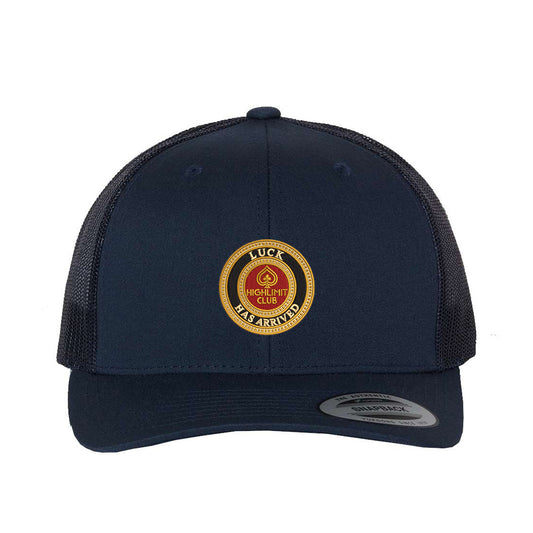 Luck Has Arrived, Retro Trucker Cap - Navy