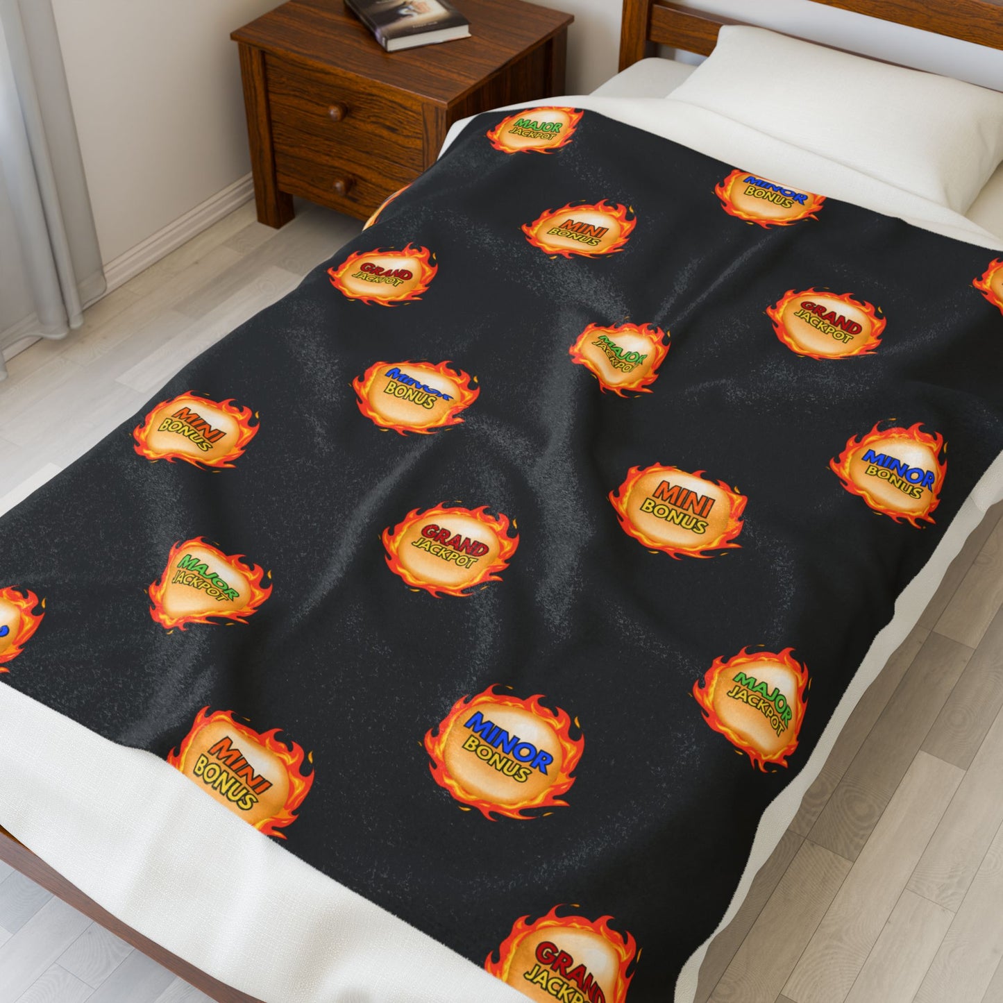 "Grand, Major, Minor, Mini", Dragon Fireball - Velveteen Plush Blanket