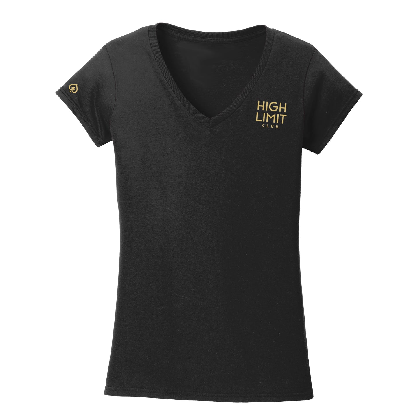 High Limit Club, Stack Logo, 3D Effect, Women's V Neck T-Shirt
