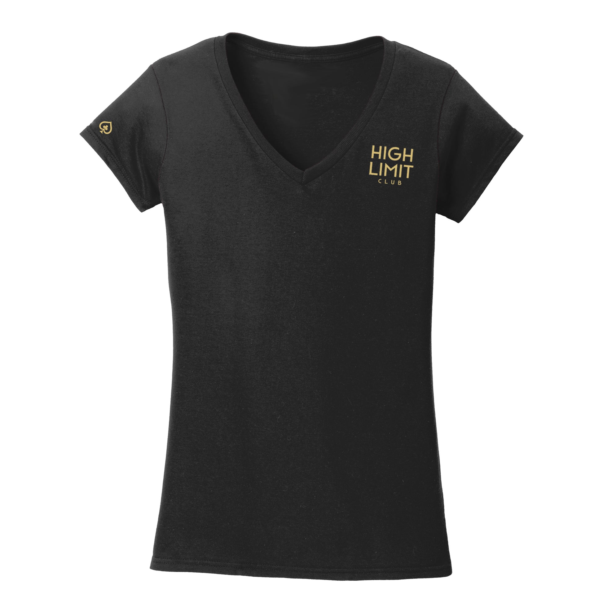 High Limit Club, Stack Logo, 3D Effect, Women's V Neck T-Shirt