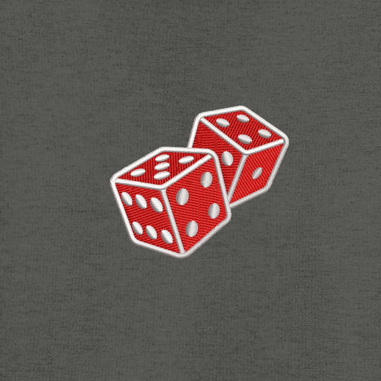 High Limit Club, Dice, Double-Knit Full-Zip Hoodie- Grey
