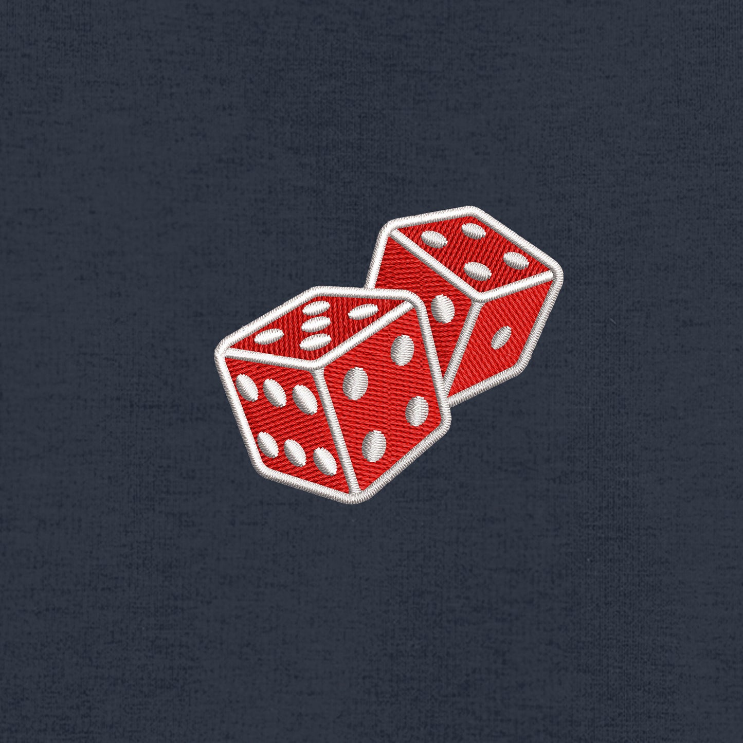 High Limit Club, Dice, Double-Knit Full-Zip Hoodie- Navy