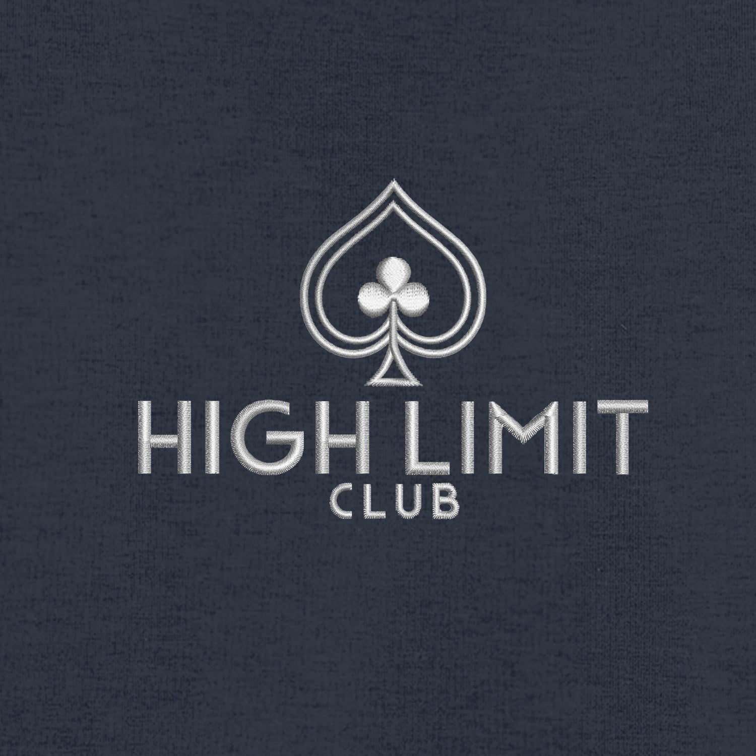 High Limit Club, Double-Knit Full-Zip Hoodie_Navy