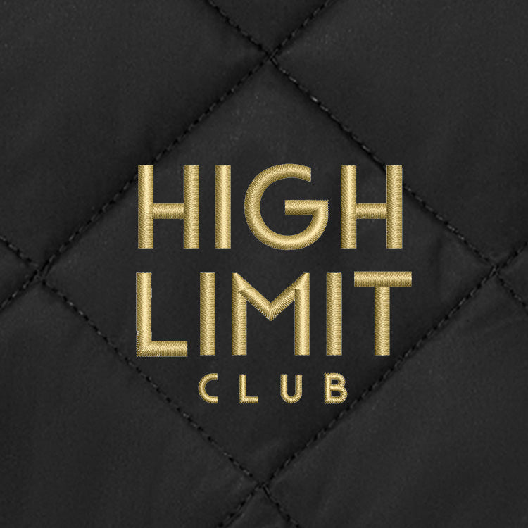 High Limit Club, HLC Gold Logo, Brooks Brothers® Women’s Quilted Jacket - Black