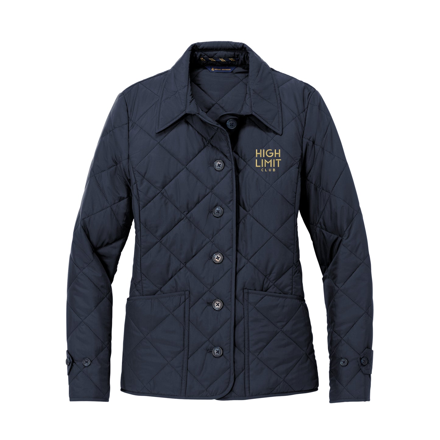 High Limit Club, HLC Gold Logo, Brooks Brothers® Women’s Quilted Jacket - Navy