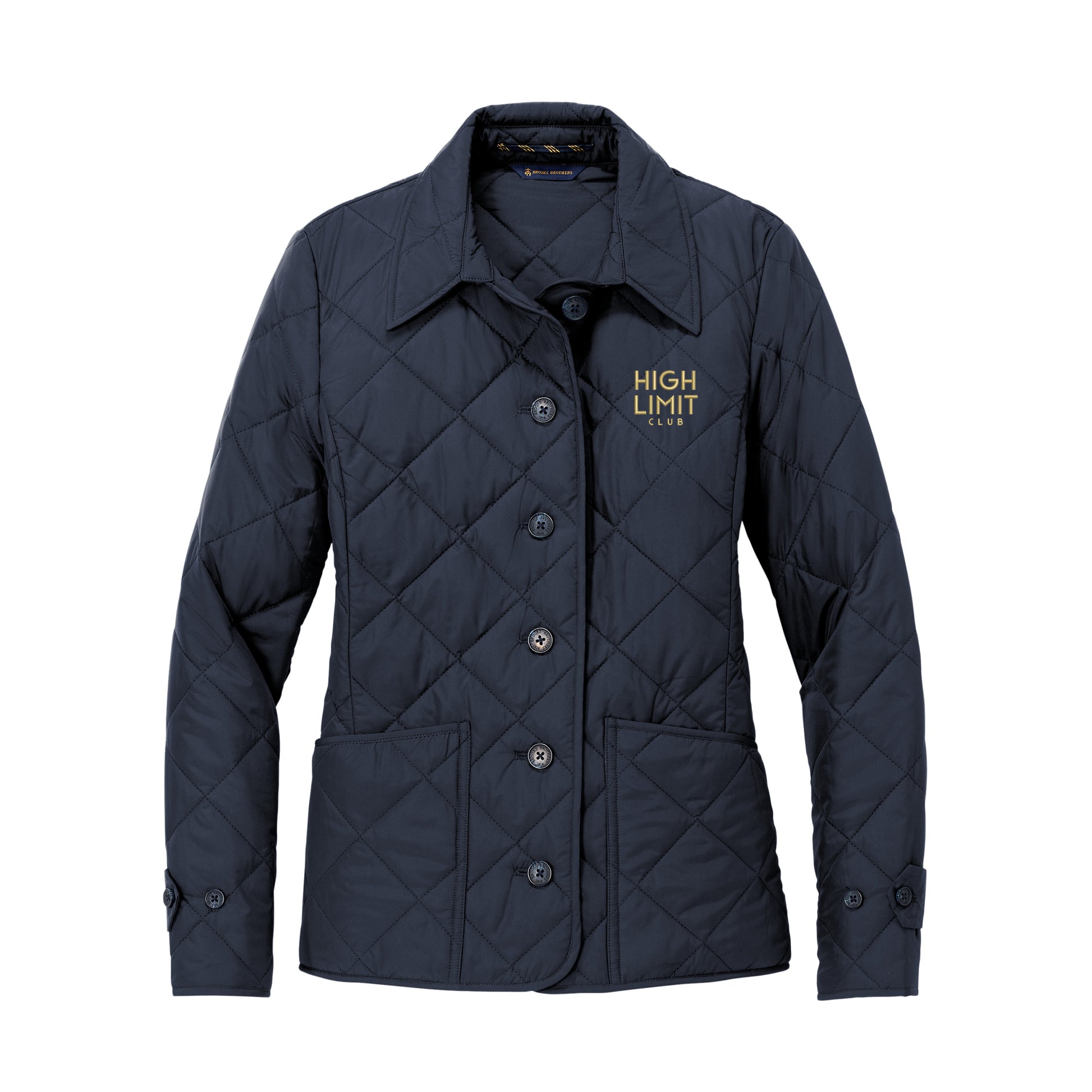 High Limit Club, HLC Gold Logo, Brooks Brothers® Women’s Quilted Jacket - Navy